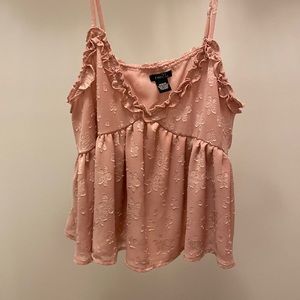 Pink Floral Babydoll Tee (NEVER WORN, NO TAGS)